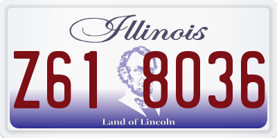 IL license plate Z618036