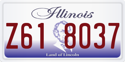IL license plate Z618037