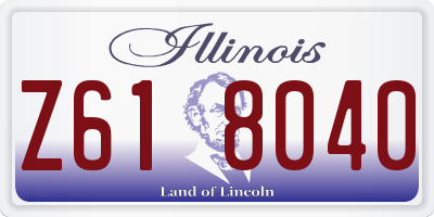 IL license plate Z618040