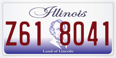 IL license plate Z618041