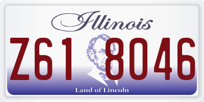 IL license plate Z618046