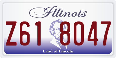 IL license plate Z618047