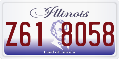 IL license plate Z618058