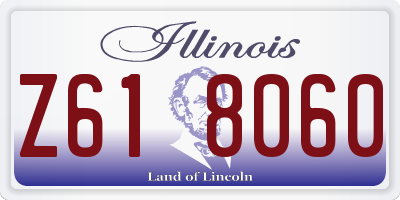 IL license plate Z618060