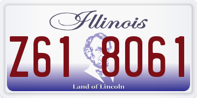 IL license plate Z618061