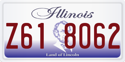 IL license plate Z618062