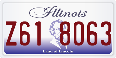 IL license plate Z618063