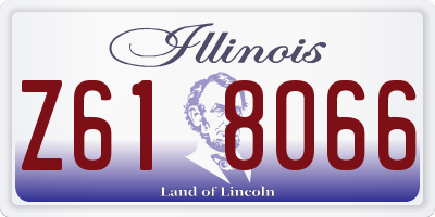 IL license plate Z618066
