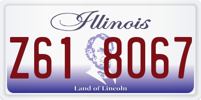 IL license plate Z618067
