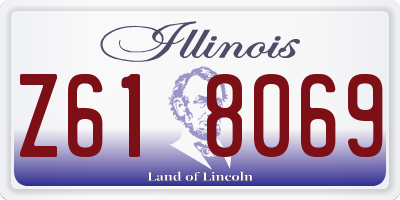 IL license plate Z618069