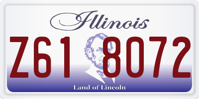 IL license plate Z618072