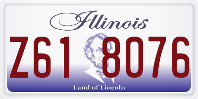 IL license plate Z618076