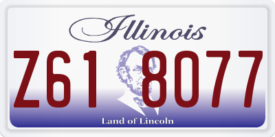 IL license plate Z618077