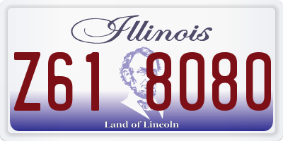 IL license plate Z618080