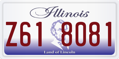 IL license plate Z618081
