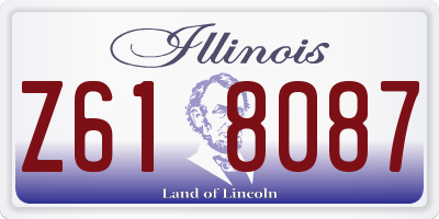 IL license plate Z618087