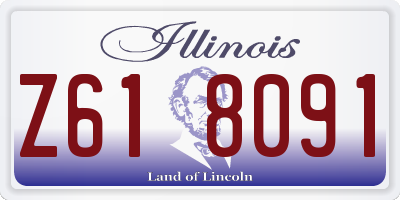 IL license plate Z618091
