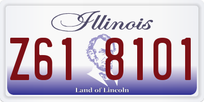 IL license plate Z618101
