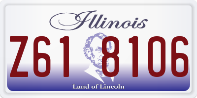 IL license plate Z618106