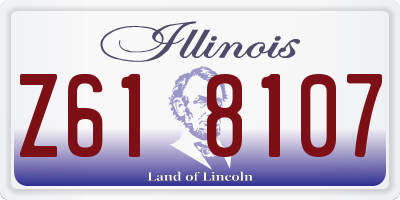 IL license plate Z618107