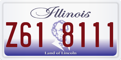 IL license plate Z618111