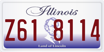 IL license plate Z618114
