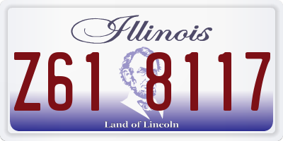 IL license plate Z618117