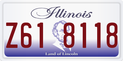 IL license plate Z618118