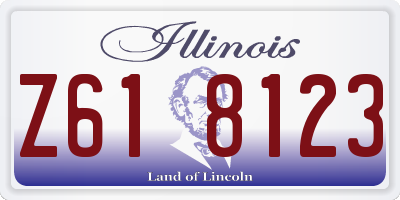 IL license plate Z618123