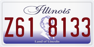 IL license plate Z618133