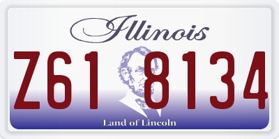 IL license plate Z618134
