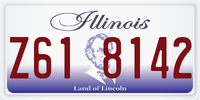 IL license plate Z618142