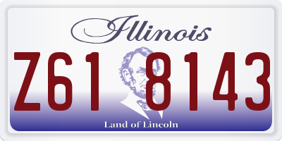 IL license plate Z618143