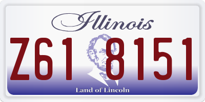 IL license plate Z618151