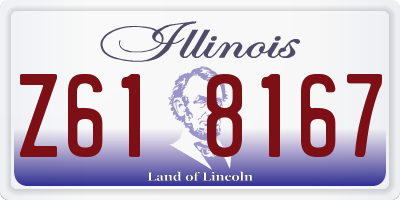IL license plate Z618167
