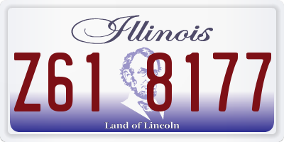 IL license plate Z618177