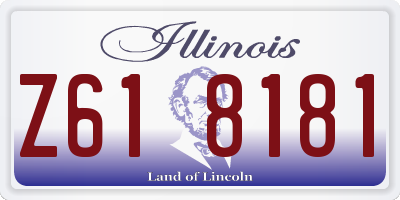 IL license plate Z618181