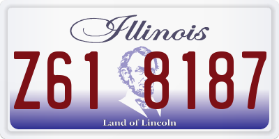 IL license plate Z618187