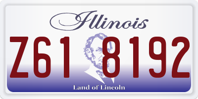 IL license plate Z618192