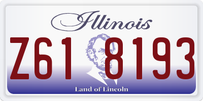 IL license plate Z618193