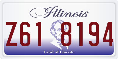 IL license plate Z618194