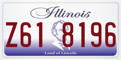 IL license plate Z618196
