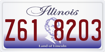 IL license plate Z618203