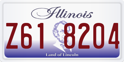 IL license plate Z618204