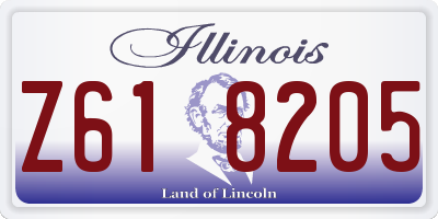 IL license plate Z618205