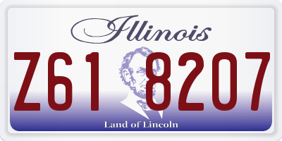 IL license plate Z618207
