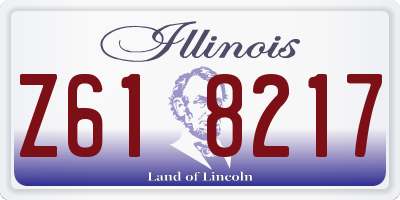 IL license plate Z618217