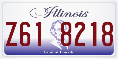 IL license plate Z618218