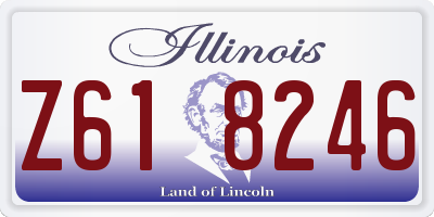 IL license plate Z618246