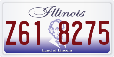 IL license plate Z618275